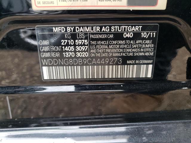 WDDNG8DB9CA449273 - 2012 MERCEDES-BENZ S 350 BLUETEC BLACK photo 12