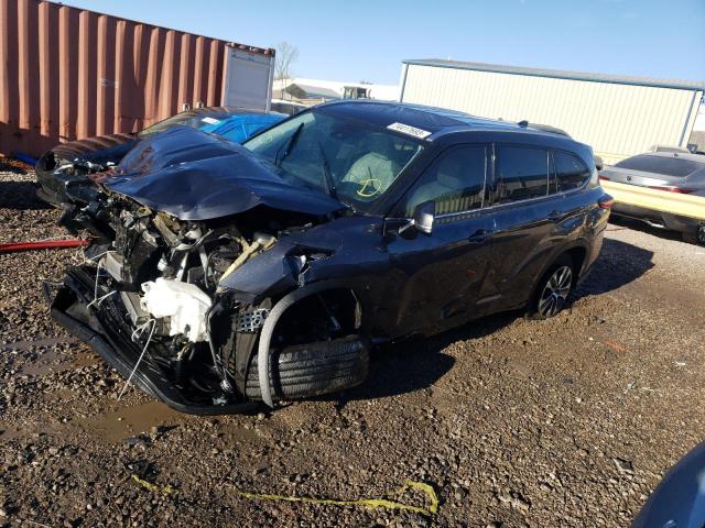 5TDGZRAH2LS009863 - 2020 TOYOTA HIGHLANDER XLE GRAY photo 1