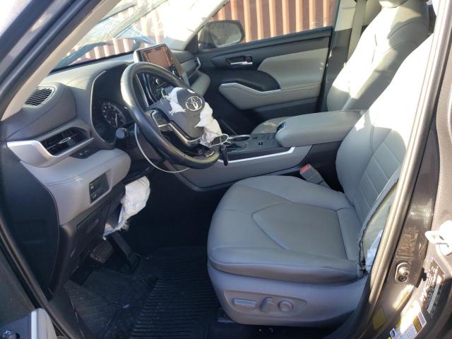 5TDGZRAH2LS009863 - 2020 TOYOTA HIGHLANDER XLE GRAY photo 7