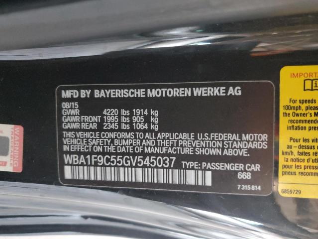 WBA1F9C55GV545037 - 2016 BMW 228 I SULEV BLACK photo 12