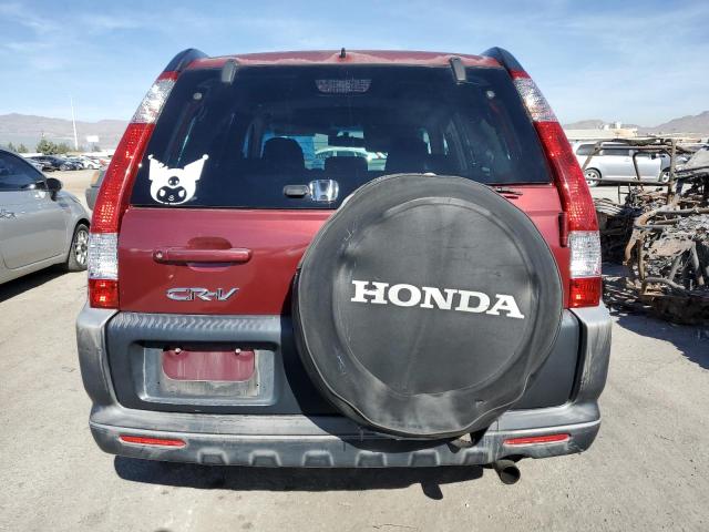 JHLRD78866C027468 - 2006 HONDA CR-V EX RED photo 6