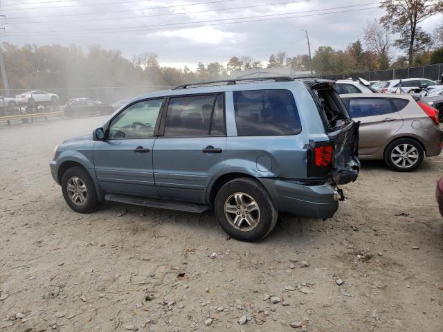 2HKYF18745H546108 - 2005 HONDA PILOT EXL BLUE photo 2