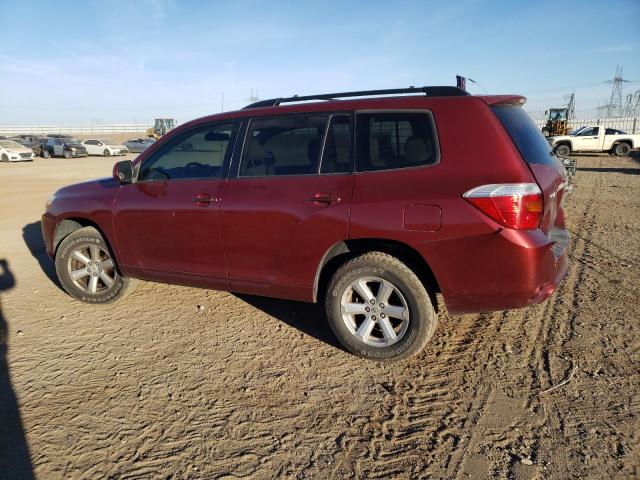 JTEDA41A292006697 - 2009 TOYOTA HIGHLANDER BURGUNDY photo 2