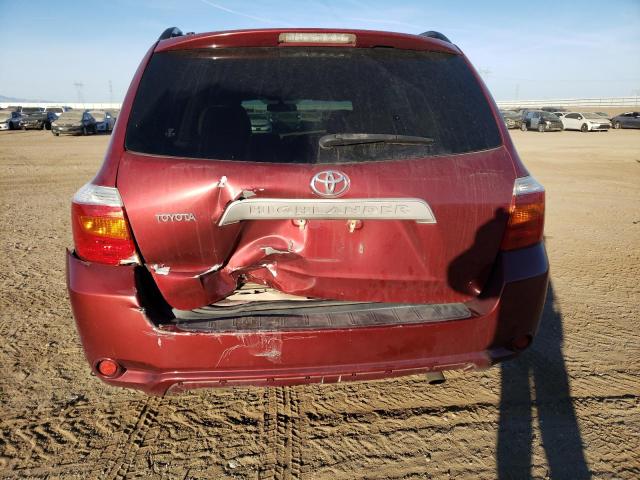 JTEDA41A292006697 - 2009 TOYOTA HIGHLANDER BURGUNDY photo 6