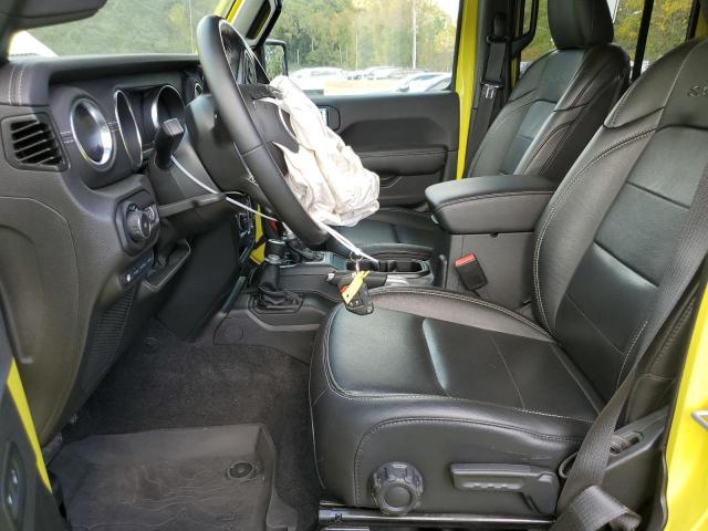 1C4JJXP65NW276098 - 2022 JEEP WRANGLER U SAHARA 4XE YELLOW photo 7