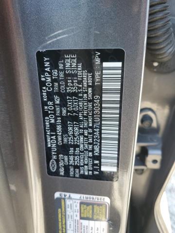 KM8J23A47LU130349 - 2020 HYUNDAI TUCSON SE GRAY photo 13