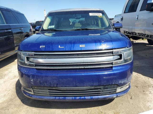 2FMGK5D82EBD06317 - 2014 FORD FLEX LIMITED BLUE photo 5