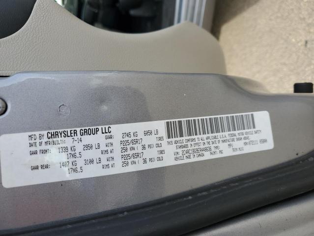 2C4RC1BG9ER448636 - 2014 CHRYSLER TOWN & COU TOURING 灰色 照片 12