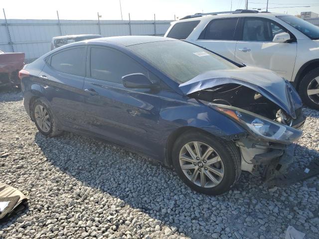 5NPDH4AEXFH612617 - 2015 HYUNDAI ELANTRA SE BLUE photo 4