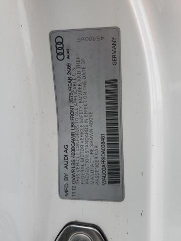 WAUCGAFR8DA038481 - 2013 AUDI S5 PREMIUM PLUS თეთრი ფოტო 12