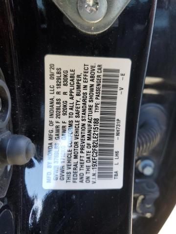 19XFC2F82LE215188 - 2020 HONDA CIVIC SPORT 黑色 照片 12