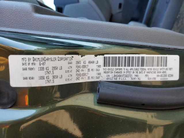 1J8HG48KX7C663721 - 2007 JEEP COMMANDER 绿色 照片 14