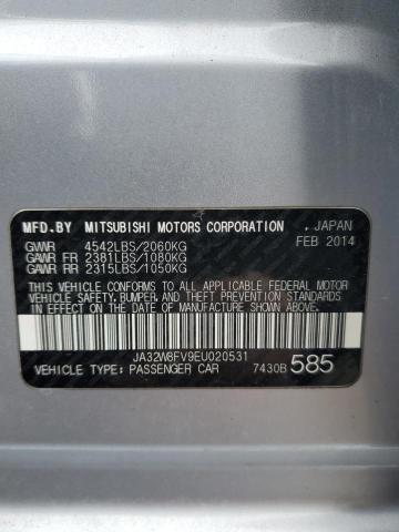 JA32W8FV9EU020531 - 2014 MITSUBISHI LANCER EVOLUTION GSR SILVER photo 12