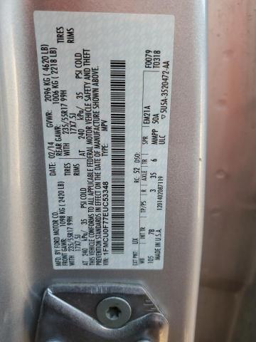 1FMCU0F77EUC53348 - 2014 FORD ESCAPE S SILVER photo 13