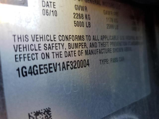 1G4GE5EV1AF320004 - 2010 BUICK LACROSSE CXS TAN photo 12