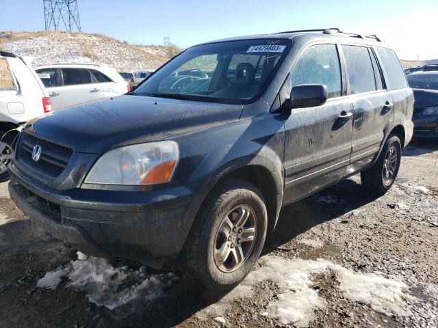 2HKYF18725H516797 - 2005 HONDA PILOT EXL BLUE photo 1