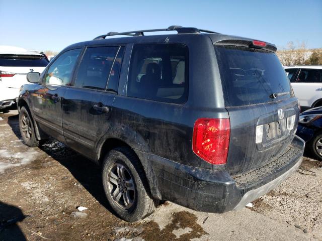 2HKYF18725H516797 - 2005 HONDA PILOT EXL BLUE photo 2