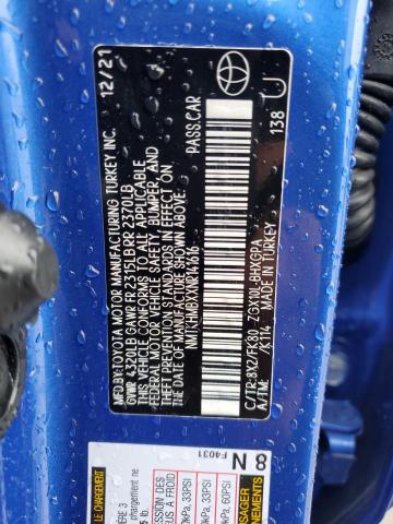 NMTKHMBXXNR141616 - 2022 TOYOTA C-HR XLE BLUE photo 13