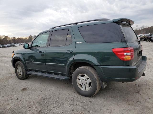 5TDBT48AX1S020226 - 2001 TOYOTA SEQUOIA LIMITED GREEN photo 2