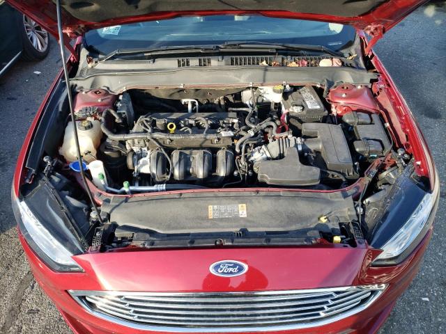 3FA6P0G79HR243204 - 2017 FORD FUSION S RED photo 11