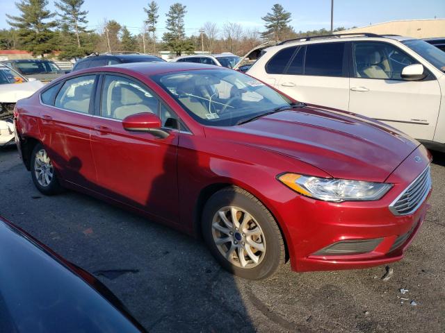 3FA6P0G79HR243204 - 2017 FORD FUSION S RED photo 4