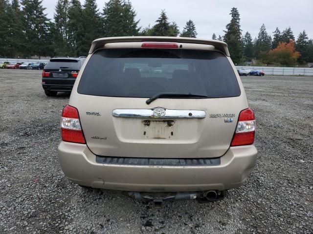 JTEEW21A060018915 - 2006 TOYOTA HIGHLANDER HYBRID TAN photo 6