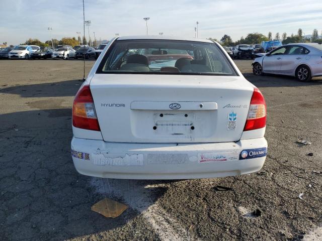 KMHCG45C62U358889 - 2002 HYUNDAI ACCENT GL WHITE photo 6