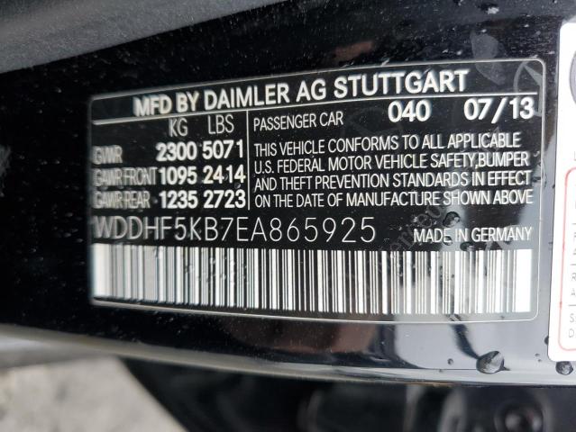 WDDHF5KB7EA865925 - 2014 MERCEDES-BENZ E 350 BLACK photo 12