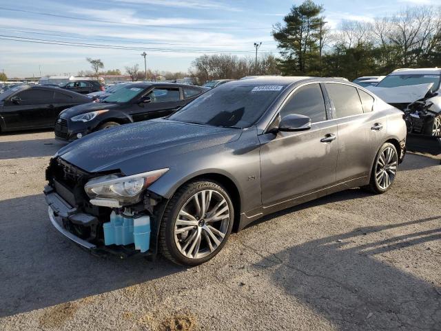 JN1EV7ARXJM437143 - 2018 INFINITI Q50 LUXE GRAY photo 1