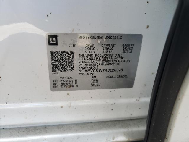 5GAEVCKW7KJ126378 - 2019 BUICK ENCLAVE AVENIR 白色 照片 13