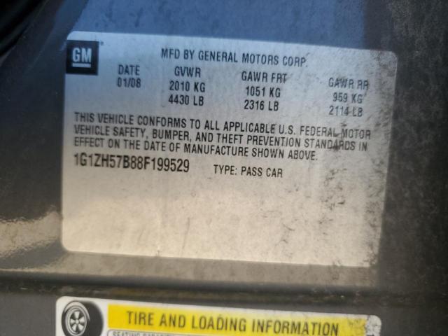 1G1ZH57B88F199529 - 2008 CHEVROLET MALIBU 1LT 灰色 照片 12