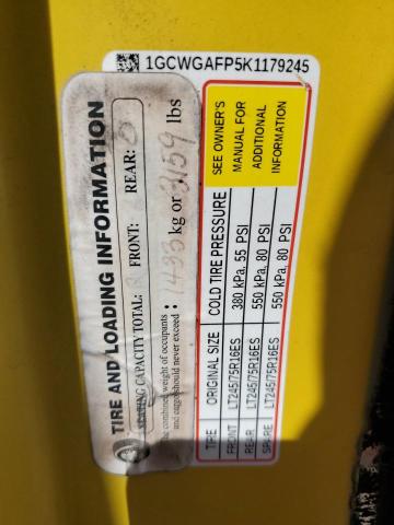 1GCWGAFP5K1179245 - 2019 CHEVROLET EXPRESS G2 Sarı foto 14