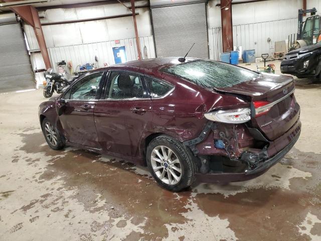 3FA6P0H73HR103888 - 2017 FORD FUSION SE MAROON photo 2