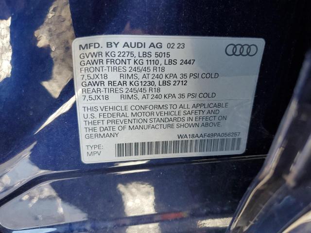 WA18AAF49PA056257 - 2023 AUDI A4 ALLROAD PREMIUM PLUS BLUE photo 12