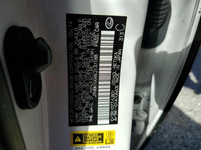 JTHBK1GG6E2137188 - 2014 LEXUS ES 350 WHITE photo 13