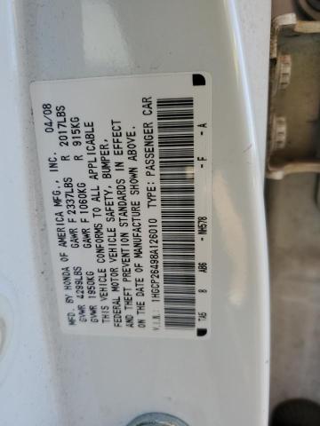 1HGCP26498A126010 - 2008 HONDA ACCORD LXP WHITE photo 13