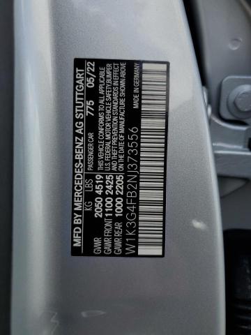 W1K3G4FB2NJ373556 - 2022 MERCEDES-BENZ A 220 4MATIC SILVER photo 12