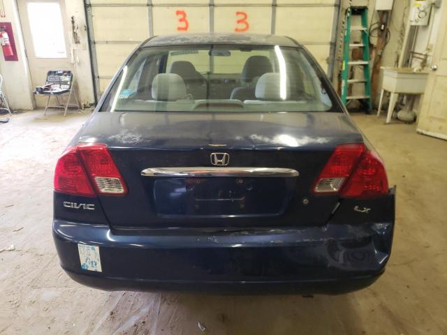 2HGES16523H599865 - 2003 HONDA CIVIC LX BLUE photo 6