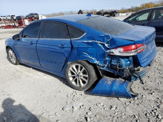 3FA6P0HD3LR110001 - 2020 FORD FUSION SE BLUE photo 2