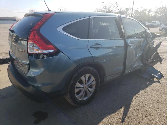 2HKRM4H52EH705623 - 2014 HONDA CR-V EX TEAL photo 3