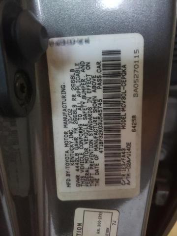 4T1BF32K03U545745 - 2003 TOYOTA CAMRY LE GRAY photo 13