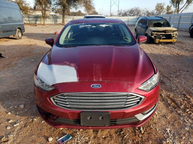 3FA6P0G72JR262246 - 2018 FORD FUSION S MAROON photo 5