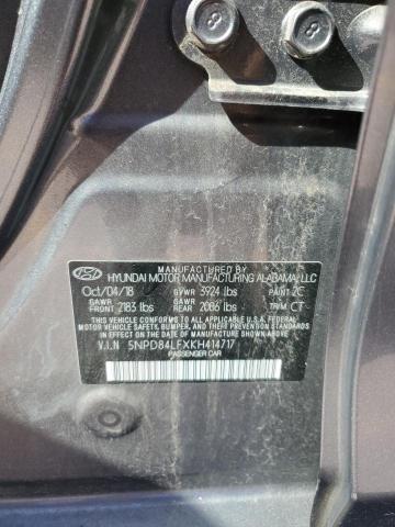 5NPD84LFXKH414717 - 2019 HYUNDAI ELANTRA SEL CHARCOAL photo 12