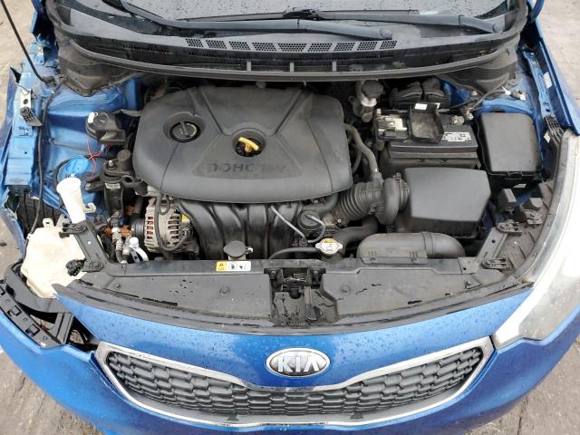 KNAFX4A63E5060569 - 2014 KIA FORTE LX BLUE photo 11