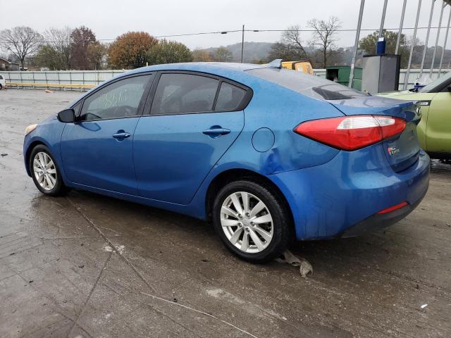 KNAFX4A63E5060569 - 2014 KIA FORTE LX BLUE photo 2