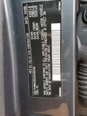 YV1MW390292486598 - 2009 VOLVO V50 2.4I GRAY photo 12