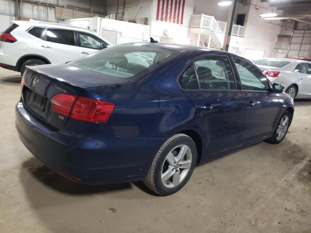 3VWLL7AJ0CM428752 - 2012 VOLKSWAGEN JETTA TDI BLUE photo 3