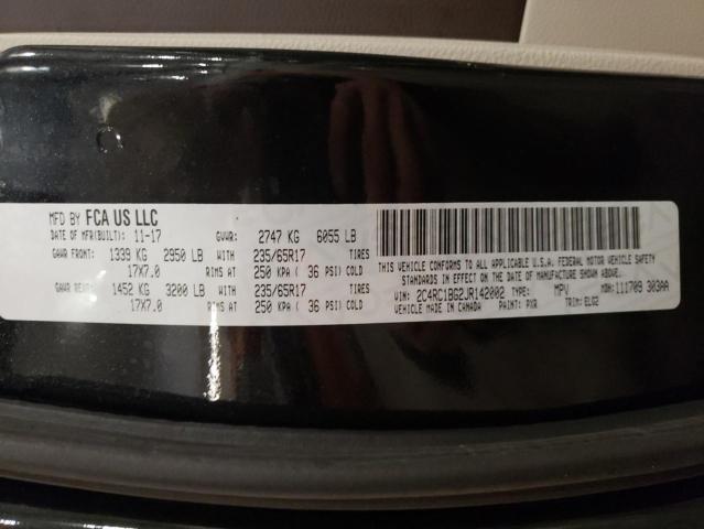 2C4RC1BG2JR142002 - 2018 CHRYSLER PACIFICA TOURING L BLACK photo 13