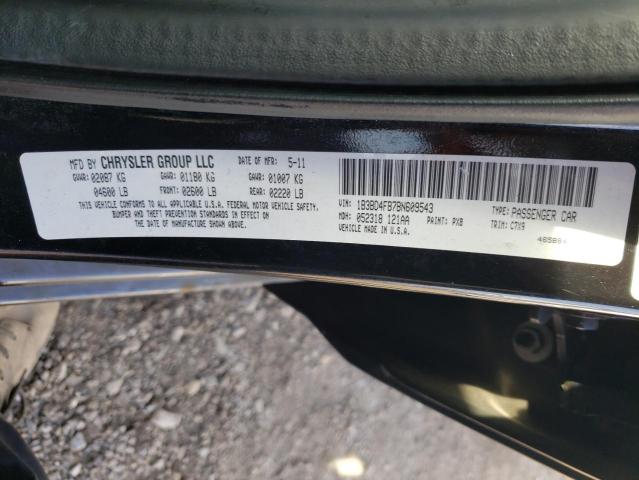 1B3BD4FB7BN609543 - 2011 DODGE AVENGER EXPRESS BLACK photo 12