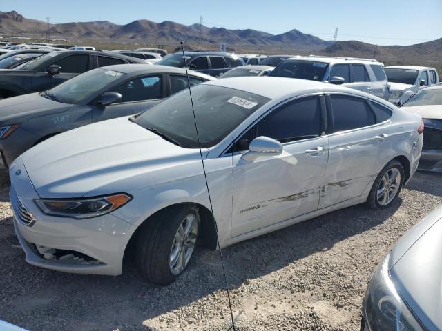 3FA6P0LU8JR278625 - 2018 FORD FUSION SE HYBRID WHITE photo 1